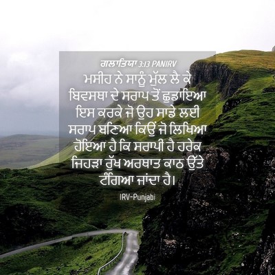 Picture 04 - ਗਲਾਤਿਯਾ 3:13 PANIRV - ਮਸੀਹ ਨੇ ਸਾਨੂੰ ਮੁੱਲ - Bible Verse Picture