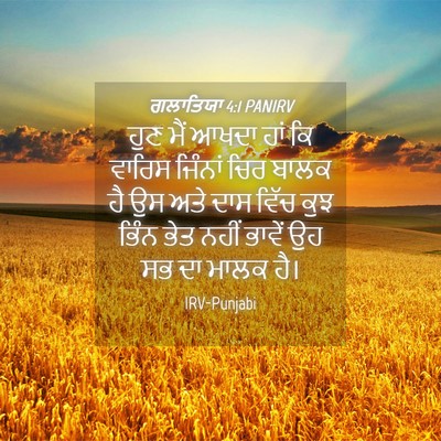 Picture 04 - ਗਲਾਤਿਯਾ 4:1 PANIRV - ਹੁਣ ਮੈਂ ਆਖਦਾ ਹਾਂ ਕਿ - Bible Verse Picture