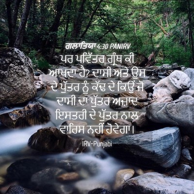 Picture 04 - ਗਲਾਤਿਯਾ 4:30 PANIRV - ਪਰ ਪਵਿੱਤਰ ਗ੍ਰੰਥ ਕੀ - Bible Verse Picture
