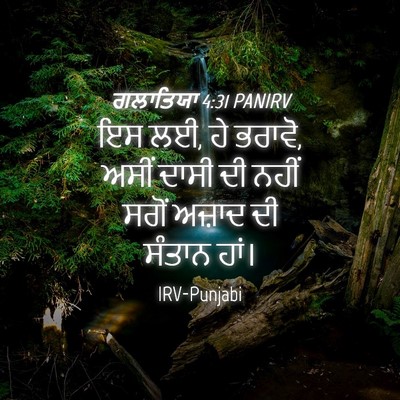 Picture 04 - ਗਲਾਤਿਯਾ 4:31 PANIRV - ਇਸ ਲਈ, ਹੇ ਭਰਾਵੋ, - Bible Verse Picture