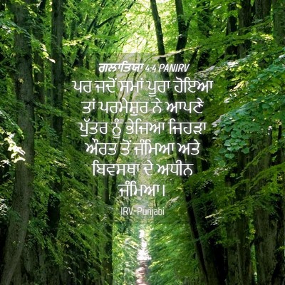 Picture 04 - ਗਲਾਤਿਯਾ 4:4 PANIRV - ਪਰ ਜਦੋਂ ਸਮਾਂ ਪੂਰਾ - Bible Verse Picture