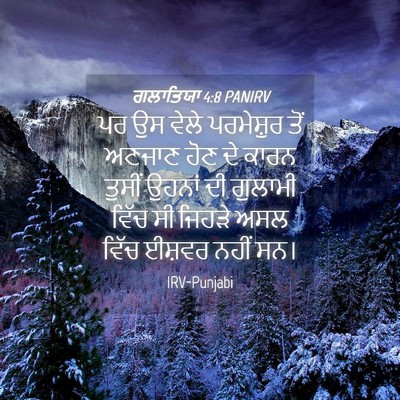 Picture 04 - ਗਲਾਤਿਯਾ 4:8 PANIRV - ਪਰ ਉਸ ਵੇਲੇ - Bible Verse Picture