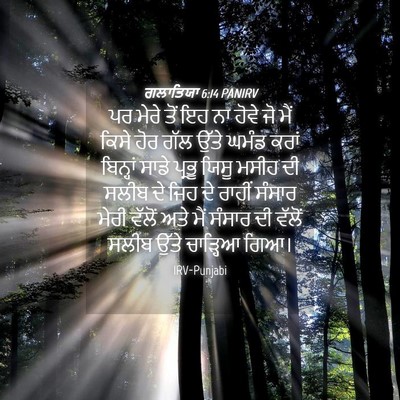 Picture 04 - ਗਲਾਤਿਯਾ 6:14 PANIRV - ਪਰ ਮੇਰੇ ਤੋਂ ਇਹ ਨਾ - Bible Verse Picture