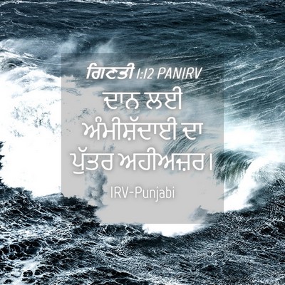 Picture 04 - ਗਿਣਤੀ 1:12 PANIRV - ਦਾਨ ਲਈ ਅੰਮੀਸ਼ੱਦਾਈ - Bible Verse Picture