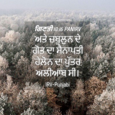Picture 04 - ਗਿਣਤੀ 10:16 PANIRV - ਅਤੇ ਜ਼ਬੂਲੁਨ ਦੇ ਗੋਤ - Bible Verse Picture