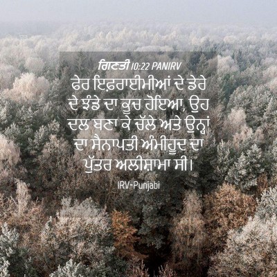 Picture 04 - ਗਿਣਤੀ 10:22 PANIRV - ਫੇਰ ਇਫ਼ਰਾਈਮੀਆਂ ਦੇ - Bible Verse Picture