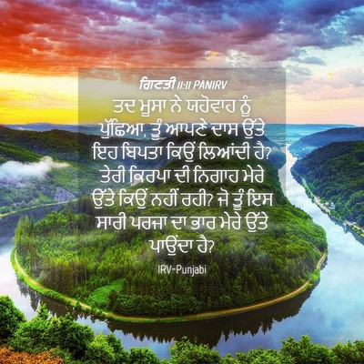 Picture 04 - ਗਿਣਤੀ 11:11 PANIRV - ਤਦ ਮੂਸਾ ਨੇ ਯਹੋਵਾਹ - Bible Verse Picture