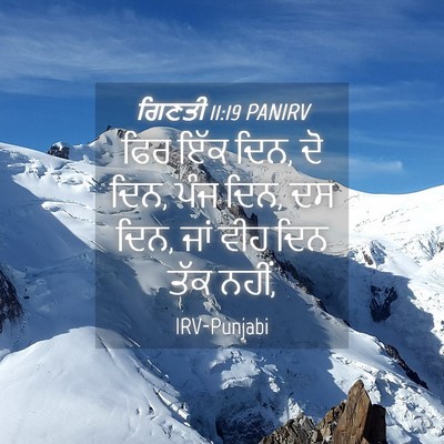 Picture 04 - ਗਿਣਤੀ 11:19 PANIRV - ਫਿਰ ਇੱਕ ਦਿਨ, ਦੋ ਦਿਨ, - Bible Verse Picture