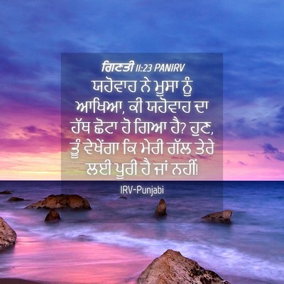 Picture 04 - ਗਿਣਤੀ 11:23 PANIRV - ਯਹੋਵਾਹ ਨੇ ਮੂਸਾ ਨੂੰ - Bible Verse Picture