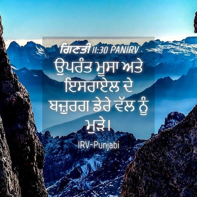 Picture 04 - ਗਿਣਤੀ 11:30 PANIRV - ਉਪਰੰਤ ਮੂਸਾ ਅਤੇ - Bible Verse Picture