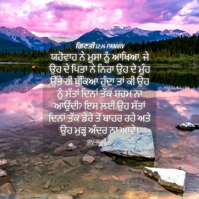 Picture 04 - ਗਿਣਤੀ 12:14 PANIRV - ਯਹੋਵਾਹ ਨੇ ਮੂਸਾ ਨੂੰ - Bible Verse Picture