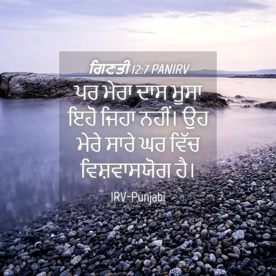 Picture 04 - ਗਿਣਤੀ 12:7 PANIRV - ਪਰ ਮੇਰਾ ਦਾਸ ਮੂਸਾ - Bible Verse Picture