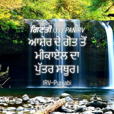 Picture 04 - ਗਿਣਤੀ 13:13 PANIRV - ਆਸ਼ੇਰ ਦੇ ਗੋਤ ਤੋਂ - Bible Verse Picture