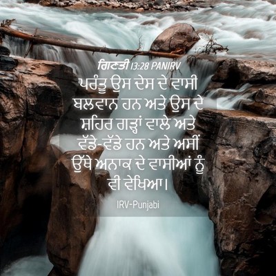 Picture 04 - ਗਿਣਤੀ 13:28 PANIRV - ਪਰੰਤੂ ਉਸ ਦੇਸ ਦੇ - Bible Verse Picture