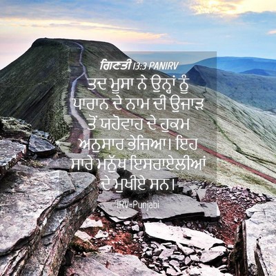 Picture 04 - ਗਿਣਤੀ 13:3 PANIRV - ਤਦ ਮੂਸਾ ਨੇ ਉਨ੍ਹਾਂ - Bible Verse Picture