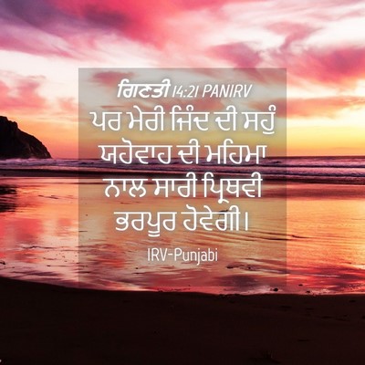 Picture 04 - ਗਿਣਤੀ 14:21 PANIRV - ਪਰ ਮੇਰੀ ਜਿੰਦ ਦੀ - Bible Verse Picture