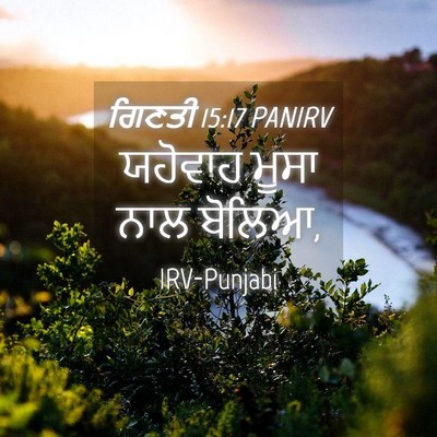 Picture 04 - ਗਿਣਤੀ 15:17 PANIRV - ਯਹੋਵਾਹ ਮੂਸਾ ਨਾਲ - Bible Verse Picture