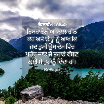 Picture 04 - ਗਿਣਤੀ 15:2 PANIRV - ਇਸਰਾਏਲੀਆਂ ਨਾਲ ਗੱਲ - Bible Verse Picture