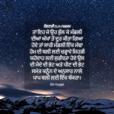 Picture 04 - ਗਿਣਤੀ 15:24 PANIRV - ਤਾਂ ਇਹ ਜੇ ਉਹ ਭੁੱਲ - Bible Verse Picture