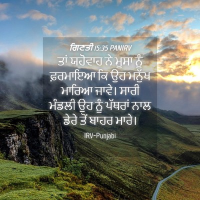 Picture 04 - ਗਿਣਤੀ 15:35 PANIRV - ਤਾਂ ਯਹੋਵਾਹ ਨੇ ਮੂਸਾ - Bible Verse Picture
