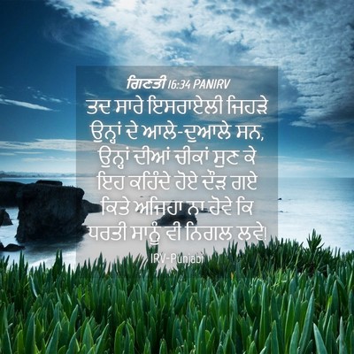 Picture 04 - ਗਿਣਤੀ 16:34 PANIRV - ਤਦ ਸਾਰੇ ਇਸਰਾਏਲੀ - Bible Verse Picture