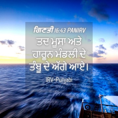 Picture 04 - ਗਿਣਤੀ 16:43 PANIRV - ਤਦ ਮੂਸਾ ਅਤੇ ਹਾਰੂਨ - Bible Verse Picture