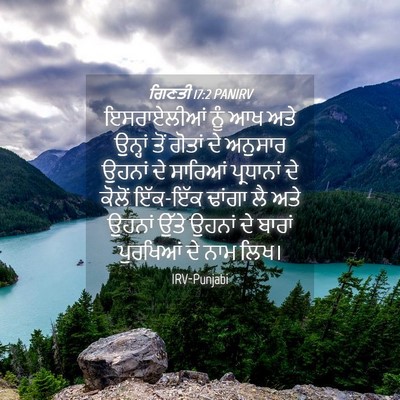 Picture 04 - ਗਿਣਤੀ 17:2 PANIRV - ਇਸਰਾਏਲੀਆਂ ਨੂੰ ਆਖ - Bible Verse Picture