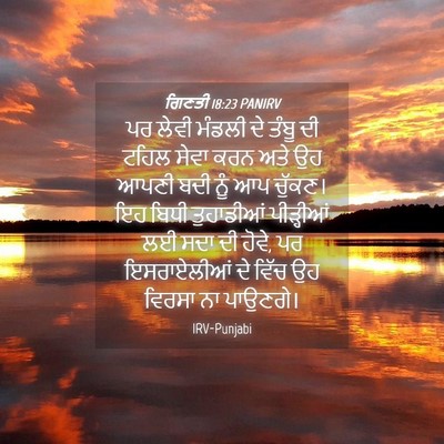 Picture 04 - ਗਿਣਤੀ 18:23 PANIRV - ਪਰ ਲੇਵੀ ਮੰਡਲੀ ਦੇ - Bible Verse Picture