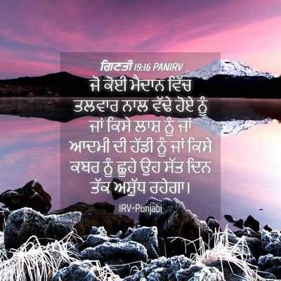 Picture 04 - ਗਿਣਤੀ 19:16 PANIRV - ਜੋ ਕੋਈ ਮੈਦਾਨ ਵਿੱਚ - Bible Verse Picture