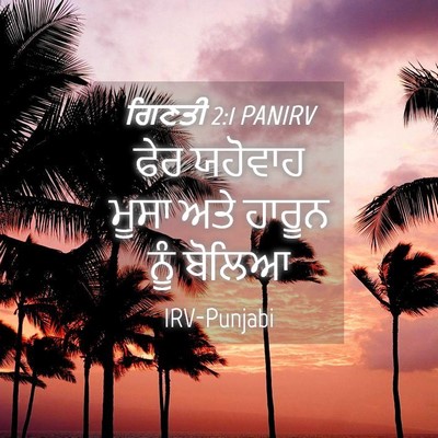 Picture 04 - ਗਿਣਤੀ 2:1 PANIRV - ਫੇਰ ਯਹੋਵਾਹ ਮੂਸਾ - Bible Verse Picture