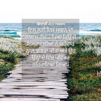 Picture 04 - ਗਿਣਤੀ 20:13 PANIRV - ਇਸ ਲਈ ਇਸ ਸਥਾਨ ਦਾ - Bible Verse Picture