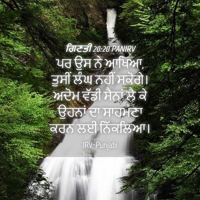 Picture 04 - ਗਿਣਤੀ 20:20 PANIRV - ਪਰ ਉਸ ਨੇ ਆਖਿਆ, - Bible Verse Picture