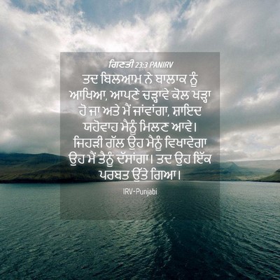 Picture 04 - ਗਿਣਤੀ 23:3 PANIRV - ਤਦ ਬਿਲਆਮ ਨੇ ਬਾਲਾਕ - Bible Verse Picture