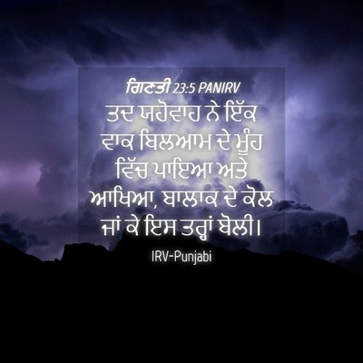 Picture 04 - ਗਿਣਤੀ 23:5 PANIRV - ਤਦ ਯਹੋਵਾਹ ਨੇ ਇੱਕ - Bible Verse Picture