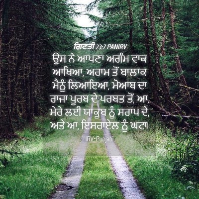 Picture 04 - ਗਿਣਤੀ 23:7 PANIRV - ਉਸ ਨੇ ਆਪਣਾ ਅਗੰਮ ਵਾਕ - Bible Verse Picture