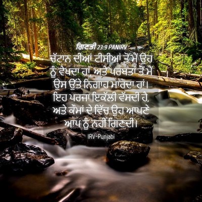 Picture 04 - ਗਿਣਤੀ 23:9 PANIRV - ਚੱਟਾਨ ਦੀਆਂ ਟੀਸੀਆਂ - Bible Verse Picture