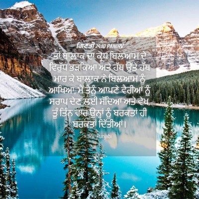 Picture 04 - ਗਿਣਤੀ 24:10 PANIRV - ਤਾਂ ਬਾਲਾਕ ਦਾ ਕ੍ਰੋਧ - Bible Verse Picture