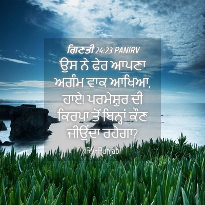 Picture 04 - ਗਿਣਤੀ 24:23 PANIRV - ਉਸ ਨੇ ਫੇਰ ਆਪਣਾ ਅਗੰਮ - Bible Verse Picture