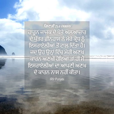 Picture 04 - ਗਿਣਤੀ 25:11 PANIRV - ਹਾਰੂਨ ਜਾਜਕ ਦੇ ਪੋਤੇ - Bible Verse Picture