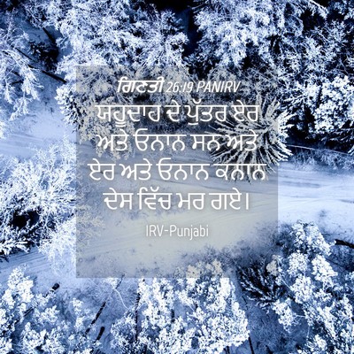 Picture 04 - ਗਿਣਤੀ 26:19 PANIRV - ਯਹੂਦਾਹ ਦੇ ਪੁੱਤਰ ਏਰ - Bible Verse Picture