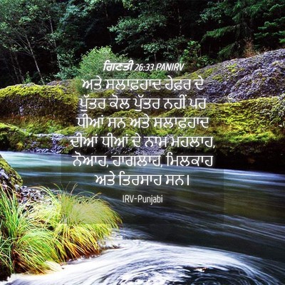 Picture 04 - ਗਿਣਤੀ 26:33 PANIRV - ਅਤੇ ਸਲਾਫ਼ਹਾਦ - Bible Verse Picture