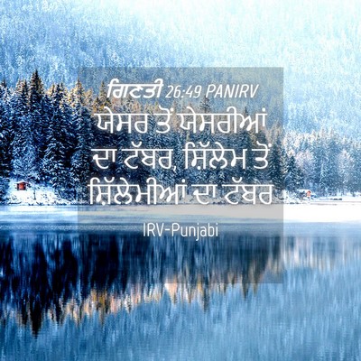 Picture 04 - ਗਿਣਤੀ 26:49 PANIRV - ਯੇਸਰ ਤੋਂ ਯੇਸਰੀਆਂ - Bible Verse Picture