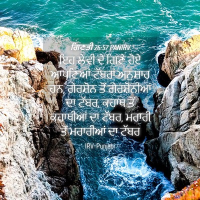 Picture 04 - ਗਿਣਤੀ 26:57 PANIRV - ਇਹ ਲੇਵੀ ਦੇ ਗਿਣੇ ਹੋਏ - Bible Verse Picture