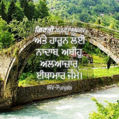 Picture 04 - ਗਿਣਤੀ 26:60 PANIRV - ਅਤੇ ਹਾਰੂਨ ਲਈ ਨਾਦਾਬ, - Bible Verse Picture