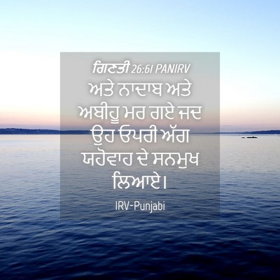 Picture 04 - ਗਿਣਤੀ 26:61 PANIRV - ਅਤੇ ਨਾਦਾਬ ਅਤੇ - Bible Verse Picture