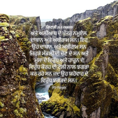 Picture 04 - ਗਿਣਤੀ 26:9 PANIRV - ਅਤੇ ਅਲੀਆਬ ਦੇ ਪੁੱਤਰ - Bible Verse Picture