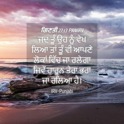 Picture 04 - ਗਿਣਤੀ 27:13 PANIRV - ਜਦ ਤੂੰ ਉਹ ਨੂੰ ਵੇਖ - Bible Verse Picture