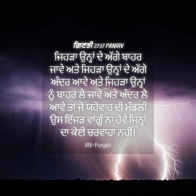 Picture 04 - ਗਿਣਤੀ 27:17 PANIRV - ਜਿਹੜਾ ਉਨ੍ਹਾਂ ਦੇ - Bible Verse Picture