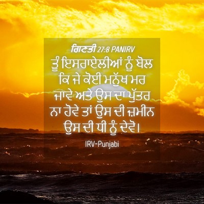 Picture 04 - ਗਿਣਤੀ 27:8 PANIRV - ਤੂੰ ਇਸਰਾਏਲੀਆਂ ਨੂੰ - Bible Verse Picture