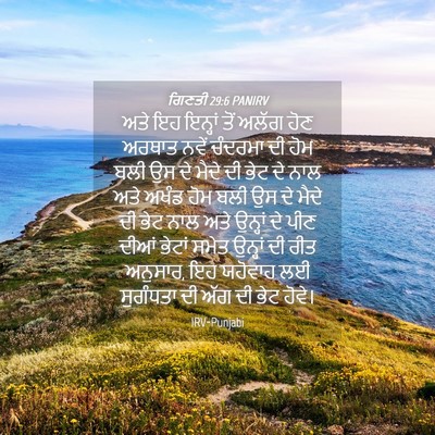 Picture 04 - ਗਿਣਤੀ 29:6 PANIRV - ਅਤੇ ਇਹ ਇਨ੍ਹਾਂ ਤੋਂ - Bible Verse Picture